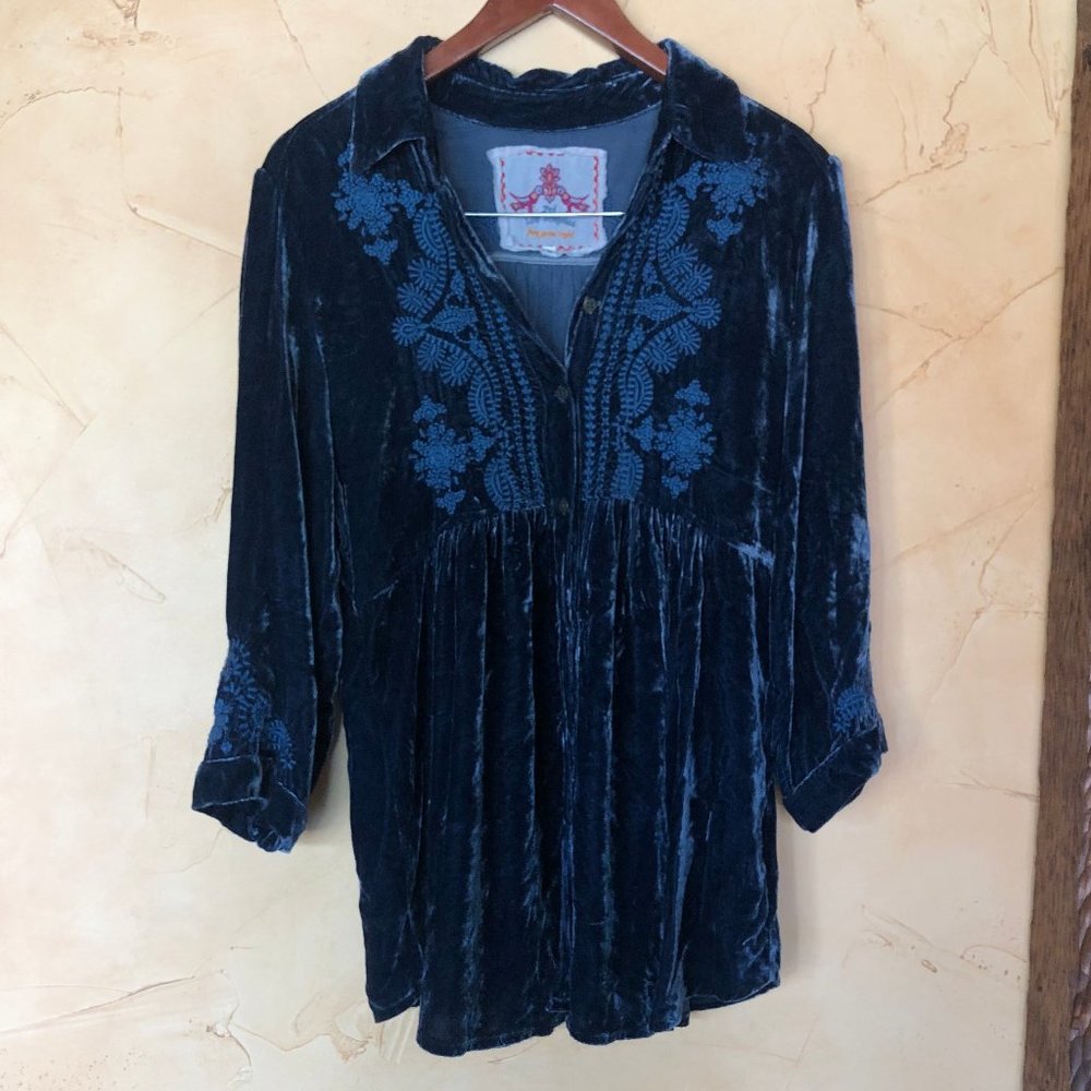 Johnny Was velvet shirt